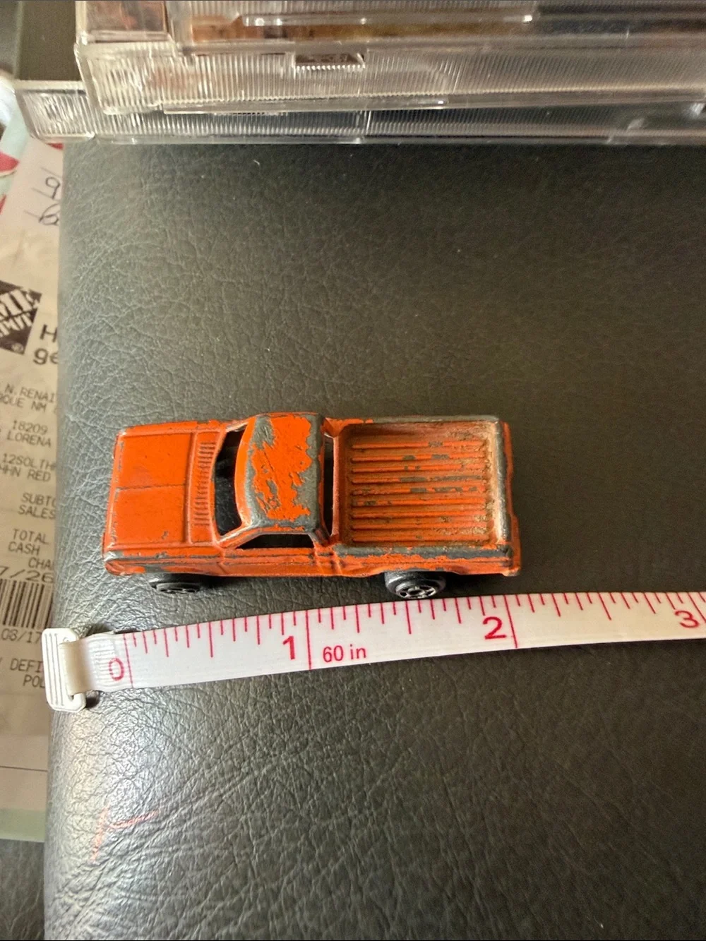 Tootsie toys Orange Die-Cast Chevrolet S-10 Toy Pickup-vintage